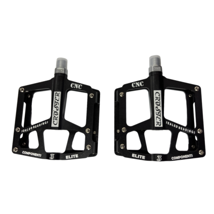 PEDALES CROSTER KP-308 NEGRO CNC, 3 ROD. SELLADO 106X110M