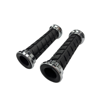 PUÑO GOMA MTB SR-31 NEGRO TIPO MOTO C CROMADO