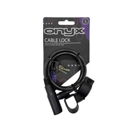 CABLE LOCK 6X1000MM NEGRO ONYX PACKING