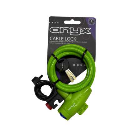 CABLE LOCK 8X1000MM VERDE ONYX PACKING