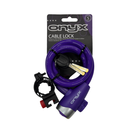 CABLE LOCK 12X1000MM MORADO ONYX PACKING